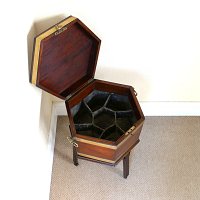 GEORGIAN MAHOGANY HEXAGONAL WINE COOLER