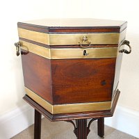 GEORGIAN MAHOGANY HEXAGONAL WINE COOLER