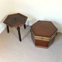 GEORGIAN MAHOGANY HEXAGONAL WINE COOLER