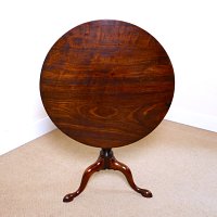 GEORGIAN MAHOGANY BIRDCAGE TRIPOD TABLE