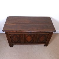 WILLIAM & MARY PERIOD OAK COFFER