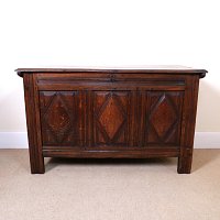 WILLIAM & MARY PERIOD OAK COFFER