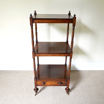 ROSEWOOD THREE TIER WHATNOT c.1840