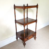 ROSEWOOD THREE TIER WHATNOT c.1840