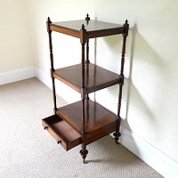 ROSEWOOD THREE TIER WHATNOT c.1840