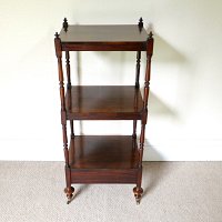 ROSEWOOD THREE TIER WHATNOT c.1840