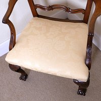 MAHOGANY CHIPPENDALE STYLE LADDERBACK ARMCHAIR