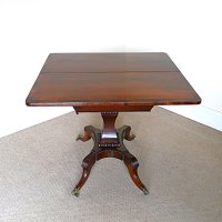 REGENCY MAHOGANY TEA TABLE